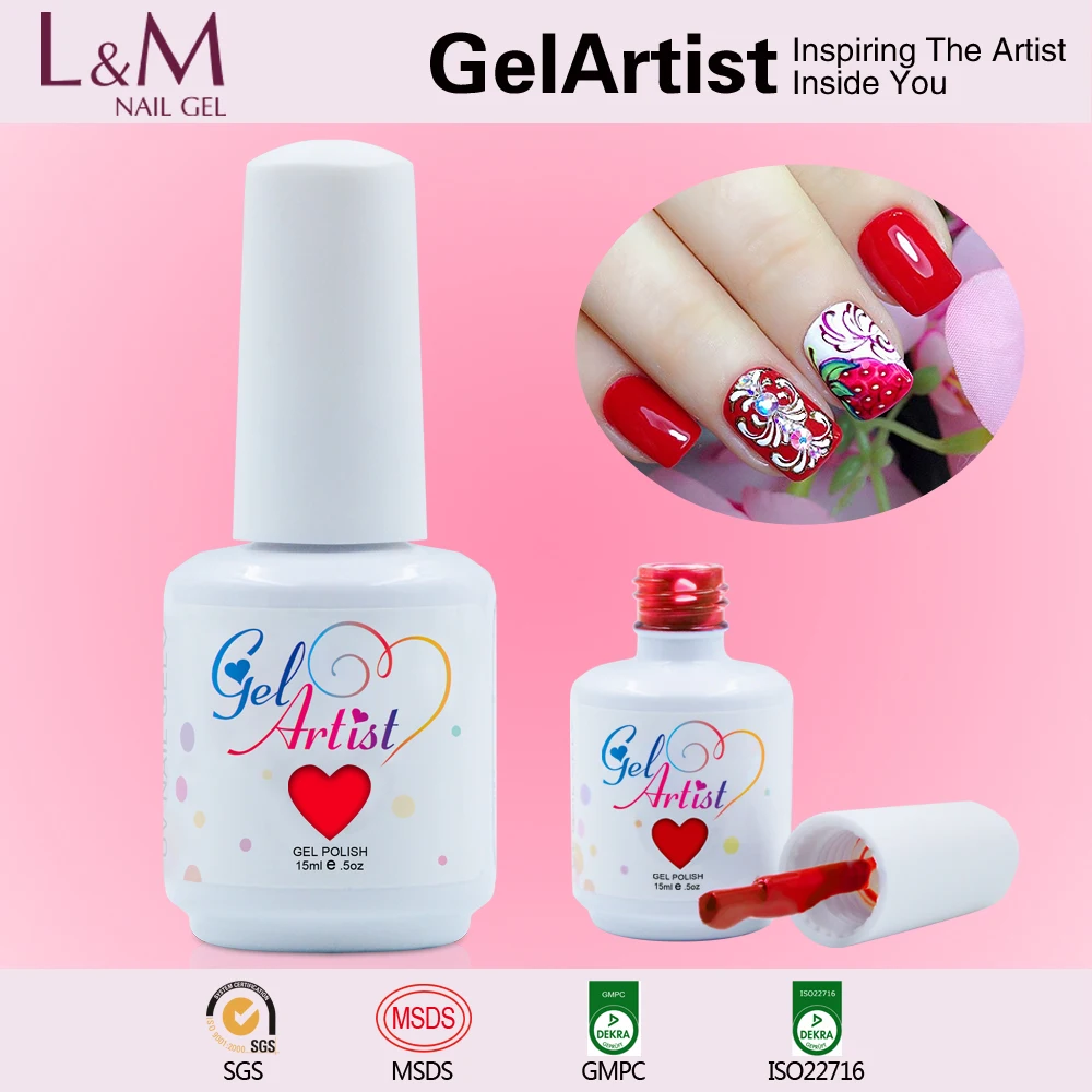 Gelartist wholesale nail gel polish uv gel top coat and base coat soak off