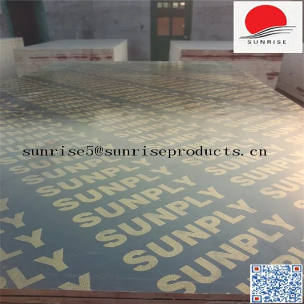 Sunply напольного ламинированного фанельного покрытия толщиной фанеры 1220x2440 мм