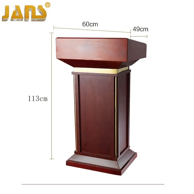 High quality wood veneer rostrum podium speech desk lecture table