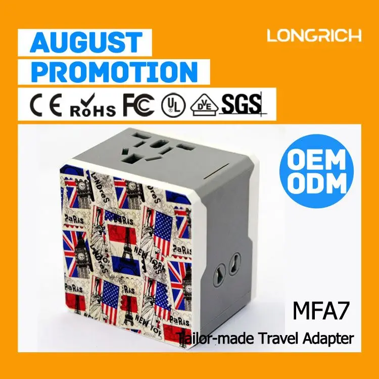 Longrich мобильный путешествия подключите адаптер, горячей великобритании вилку