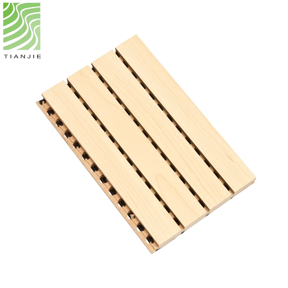 
Tianjie Acoustic panels Factory Gymnasium mdf grooved bamboo acoustic panels 