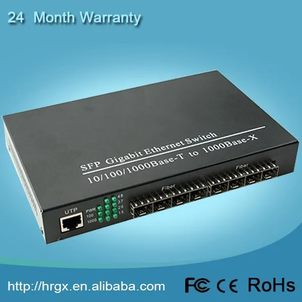 Gigabit media converter 1g/10g sfp switch LC with 3km-120km transmission