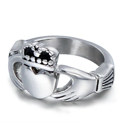 Женское глянцевое кольцо в форме сердца из нержавеющей стали