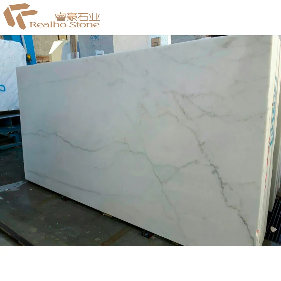 A Big Slab Mugla White Marble For Floor Tiles