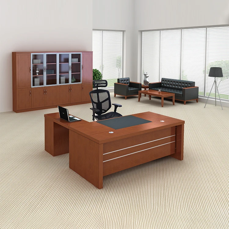 High tech executive standard dimensions modern manager office desk