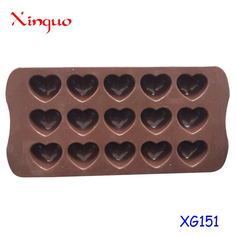 151 stock free sample 15 cavity  heart with raindrop shape silicon resin mold, silicone ice cube tray, silicone chocolate moulds