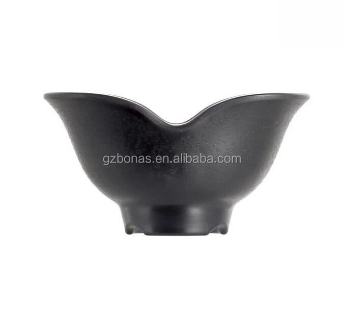 Black melamine decorative salad bowls dessert salad bowls plastic salad bowl japanese korean melamine sauce dish tableware