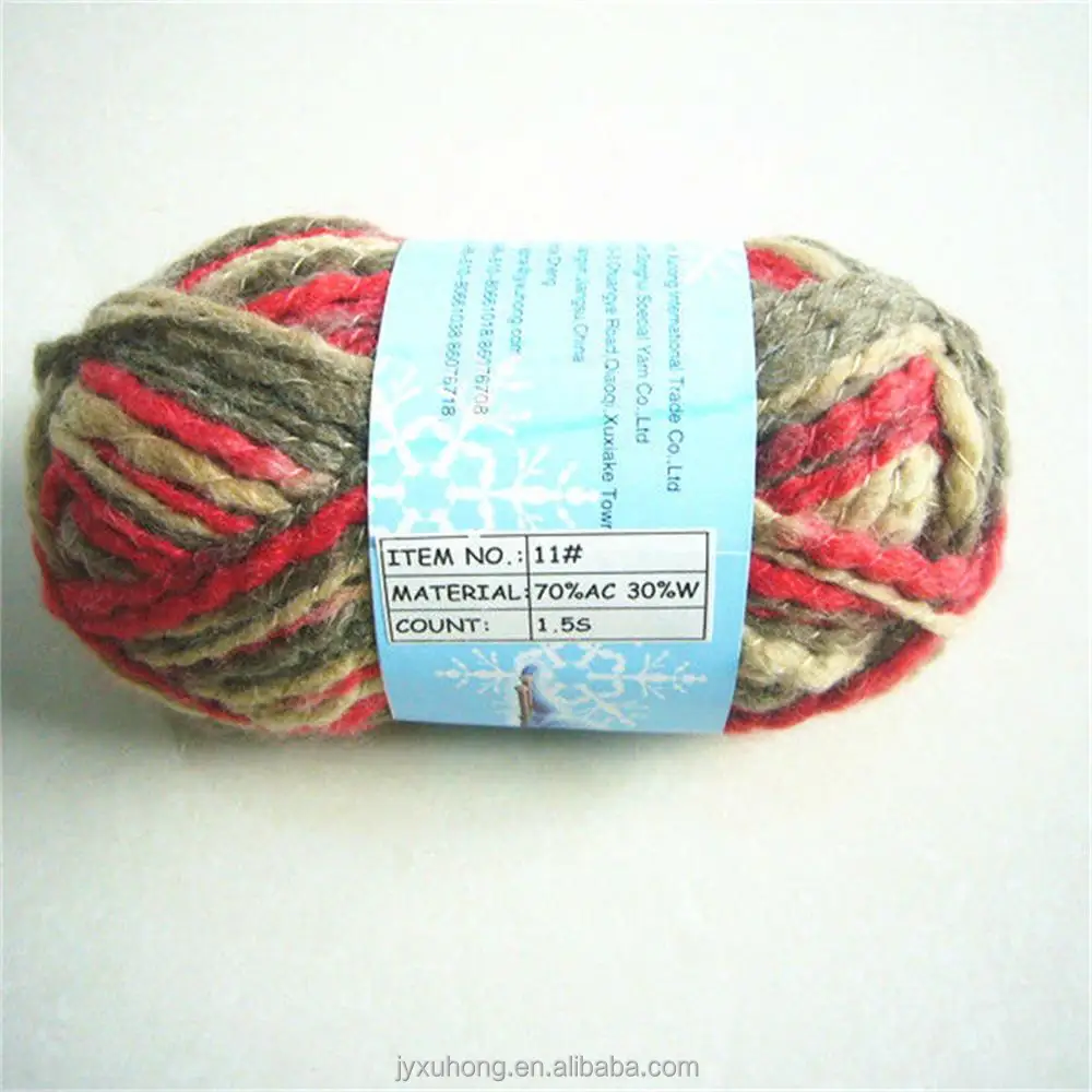 
fancy big-belly wool yarn for loomage 