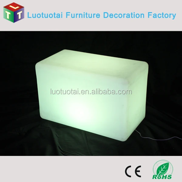 
55CM rechargeable Li-battery operated remote control PE LED bar stools/LED nightclub glow furniture LTT-LC01 