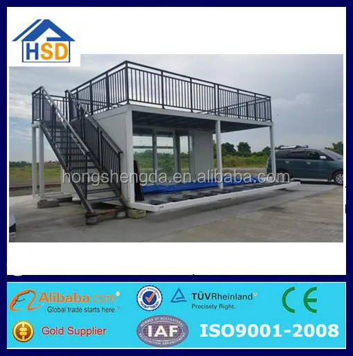 pre-made flat pack foldable house mobile coffee bar cafe container