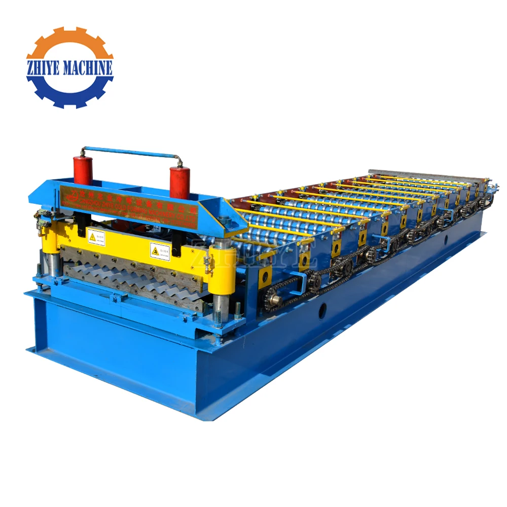 Metal Roof Panel Roll Forming Machine Roofing Panel IBR Trapezoidal Sheet Corrugated Iron Cold Forming Machine  TR4 TR5 Machine