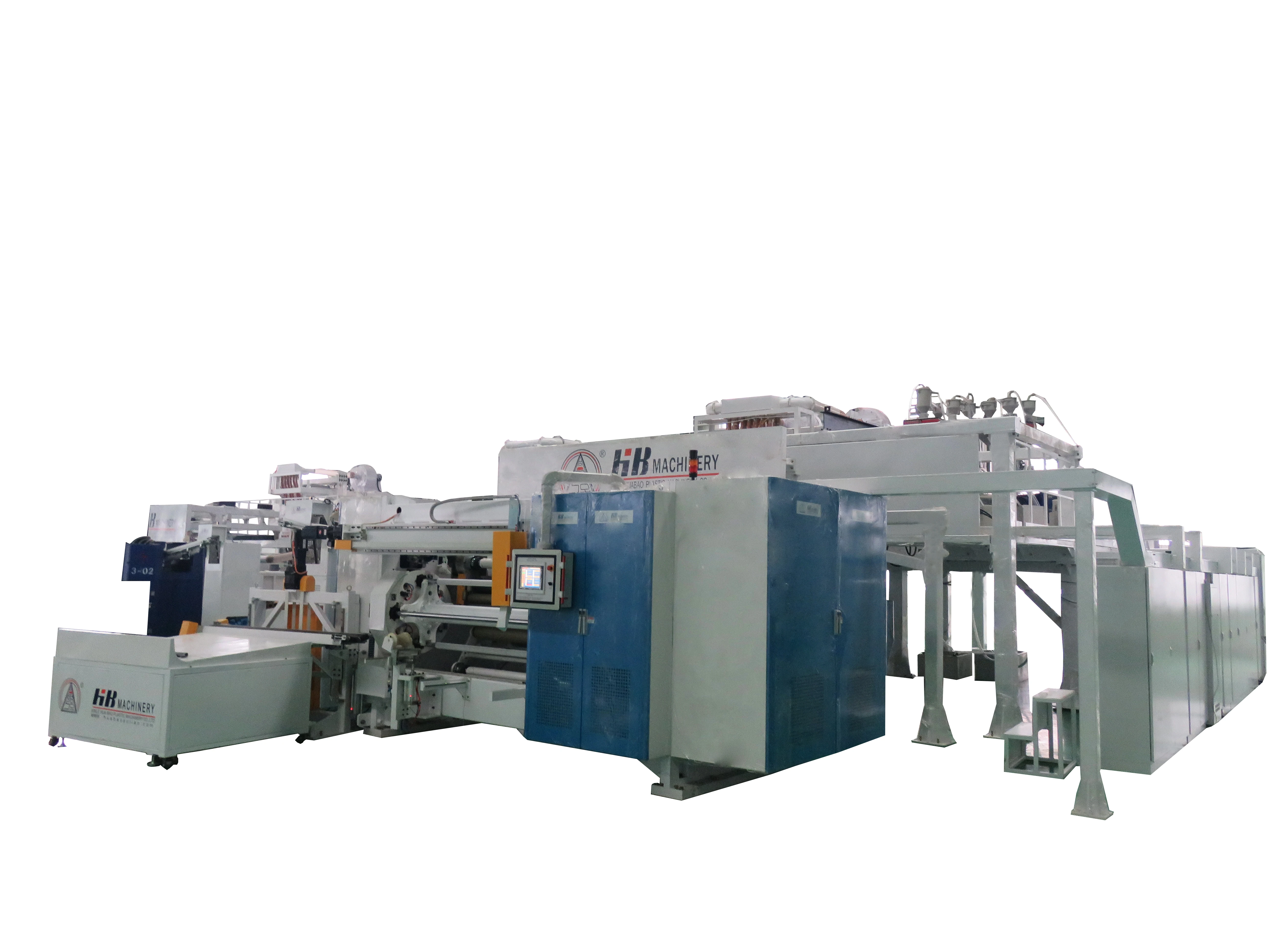 
Fully automatic LLDPE 1000mm plastic three layer stretch film producing machine for sale 