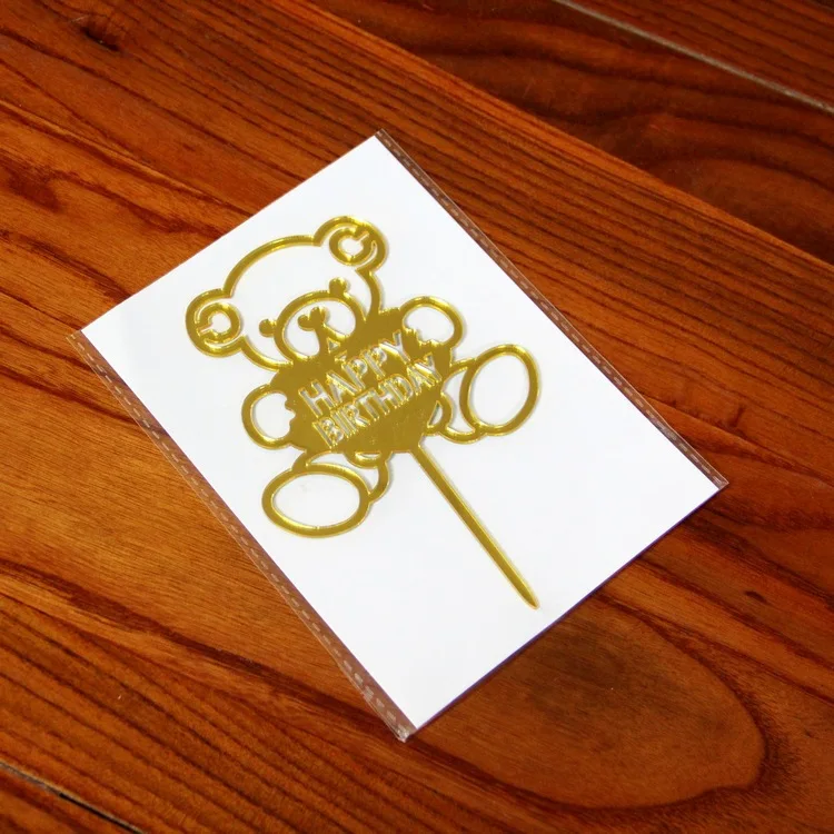 Gold Acrylic Wedding Topper