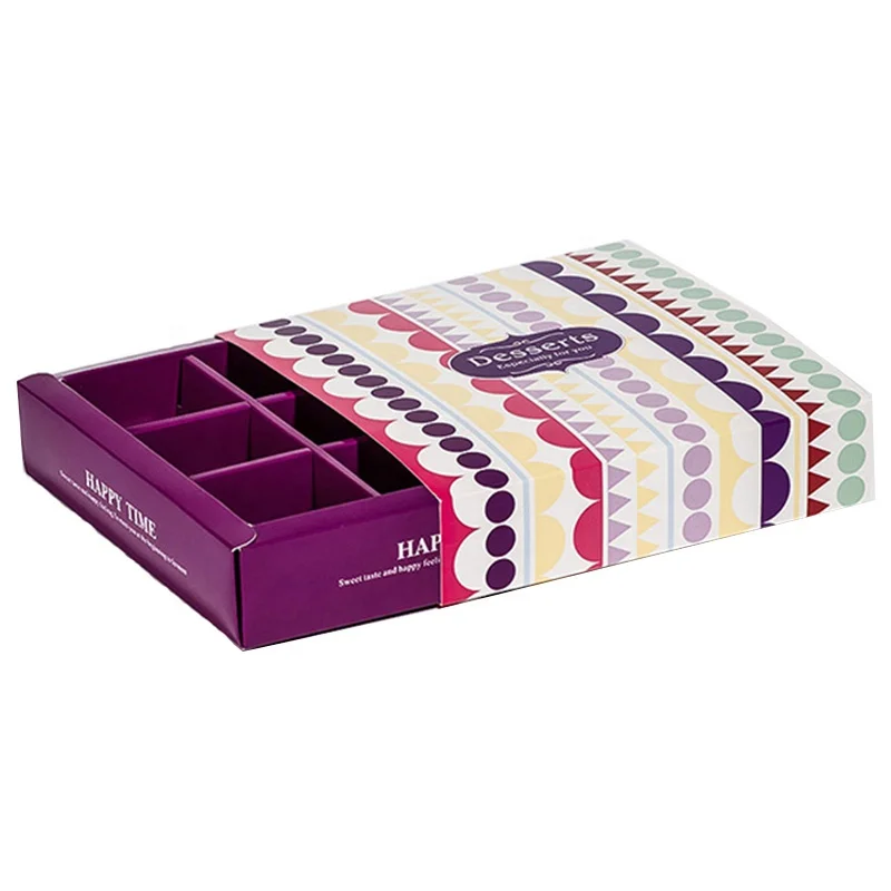 Black Color Customized Macaron Box Custom Packaging Biodegradable Macaron Food Box Package Box For Bakery Shop