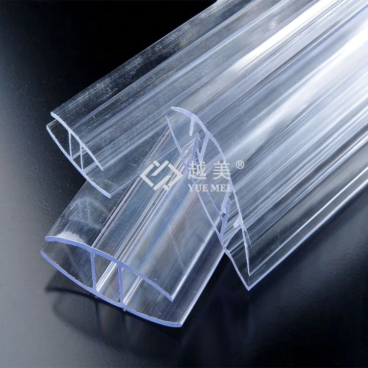 Custom Size 4mm 6mm 8mm 10mm 16mm Polycarbonate Sheet Connector H and U Profile
