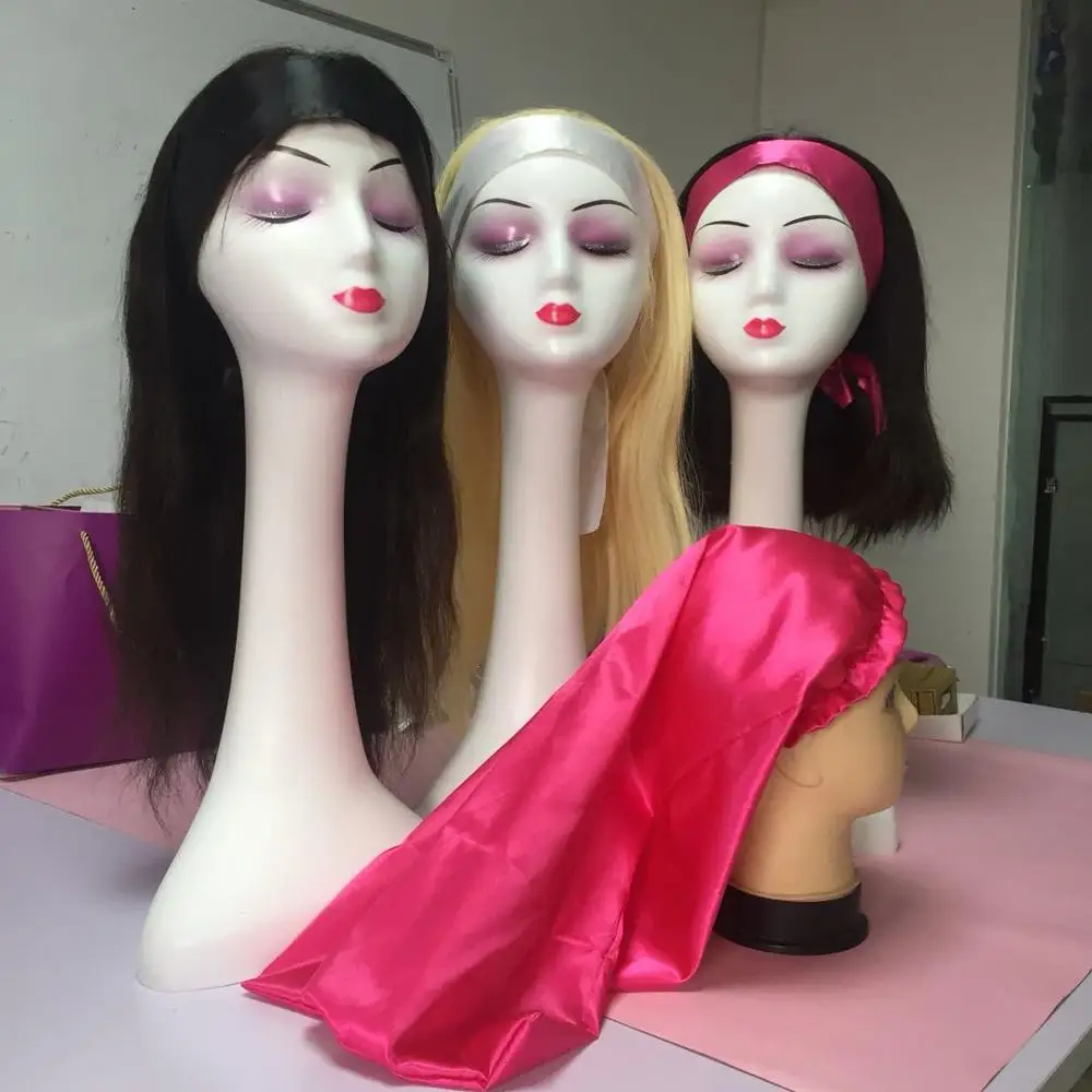  violet hair scarfs with logo satin wrap custom on head