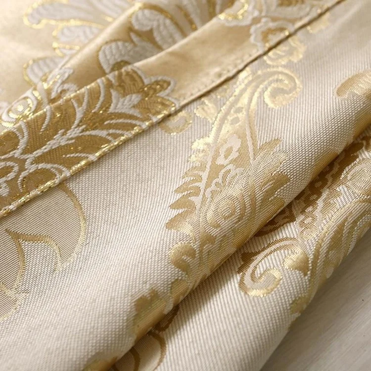 Home Goods Used Hotel  Luxury Designs Fabrics Jacquard Windows Curtains with Attached Valance for the Living Room Door