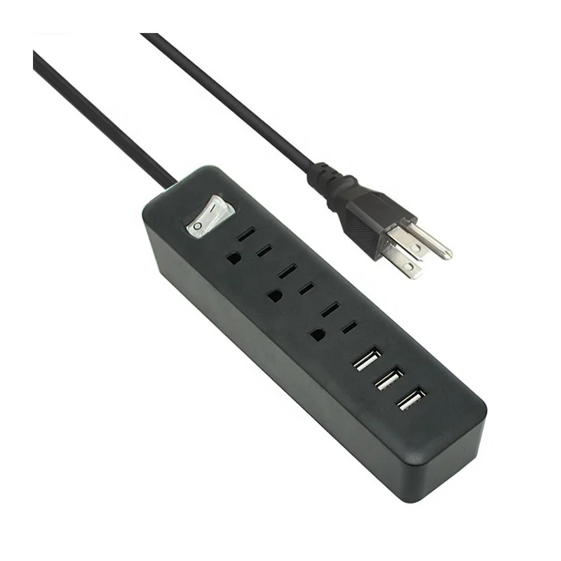 
Smart USB power strip outlet connector electrical power extension cord socket 