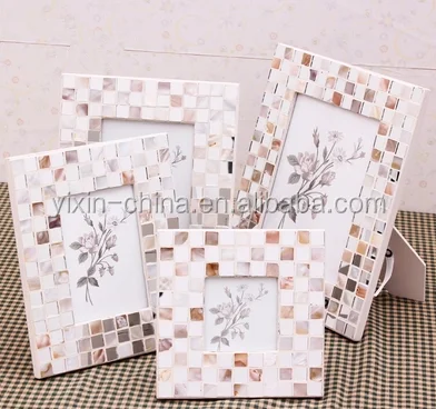 Жемчужные ракушки ручной работы, мозаичные фоторамки для свадебного украшения