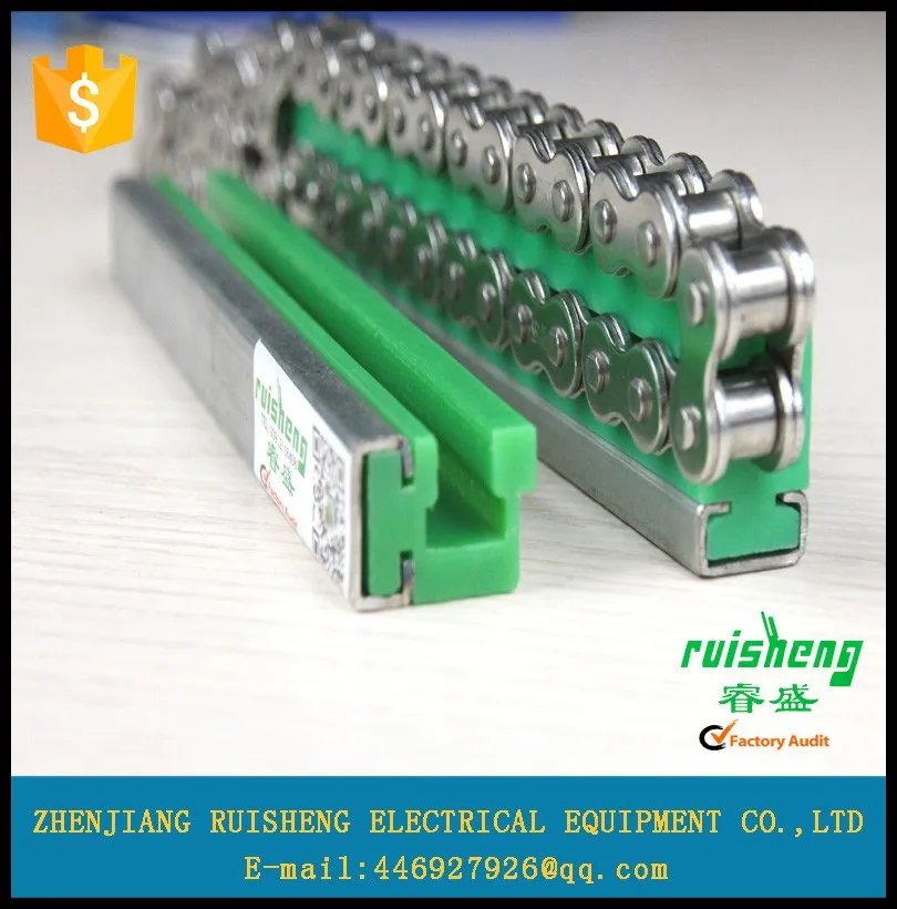 plastic high wear resistance steel galvanized UHMWPE roller chain guide