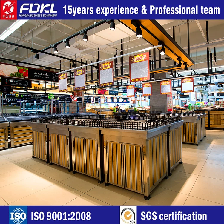 Supermarket fruit stand rack,vegetable and fruit display shelf