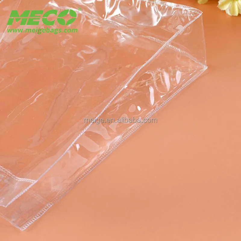 Clear Plastic Pvc Clear Cosmetic Bag With Snap Button