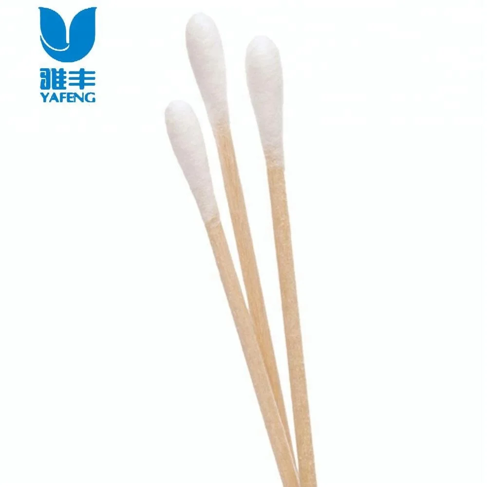 The manufacturer sells high-quality and extra long wooden sticks and cotton swabs in bags