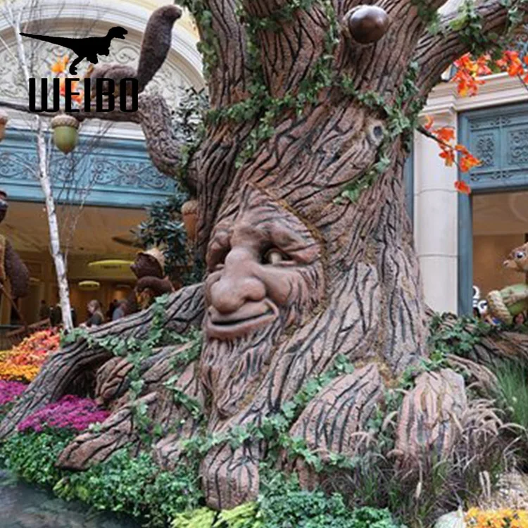 Amusement park animatronic talking tree for display