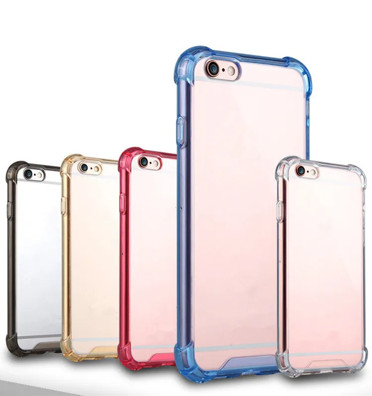 4 Shockproof Clear Soft TPU Case for iPhone 6/7/8 Plus, For iPhone 8 Plus Case, For iPhone 7 Plus Case