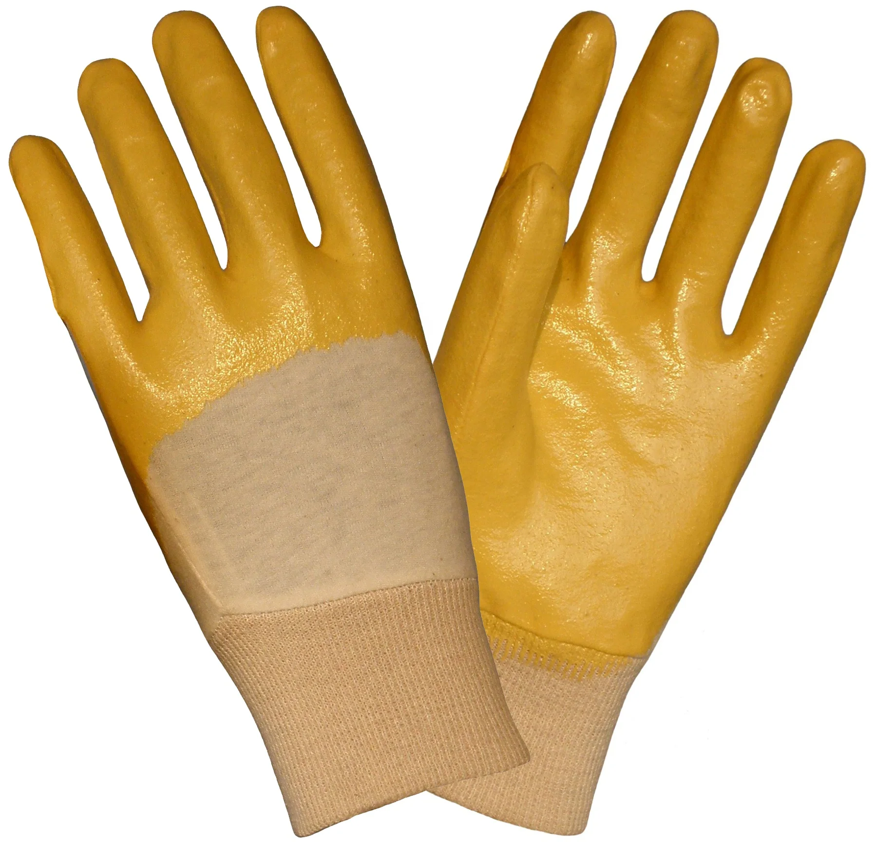 Best Selling Wholesale Cotton Jersey lining Fully Blue Nitrile Dipped Work Glove With Safety Cuff from China