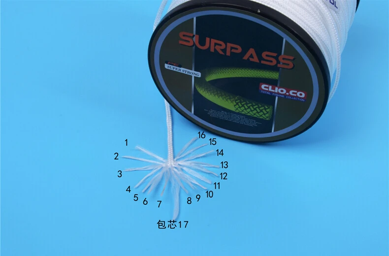 High quality 100m PE braided 16X fishing line for outdoor fishing tackle line fishing