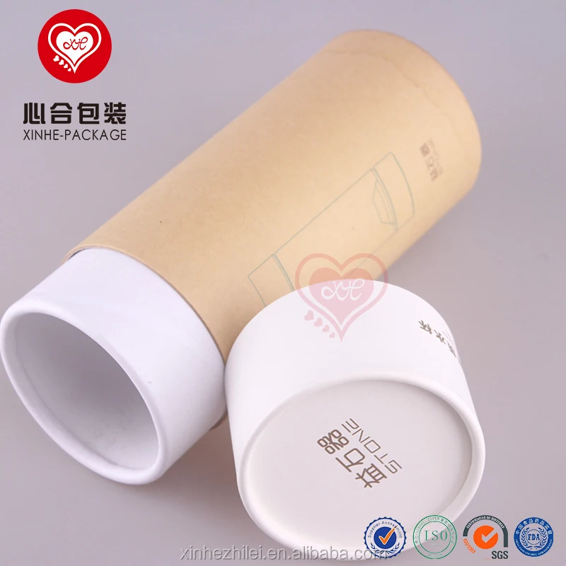 
8.5cm Diameter X 20cm Height round Kraft paper tube packing/Cylindrical paper single wine glass gift packaging box 
