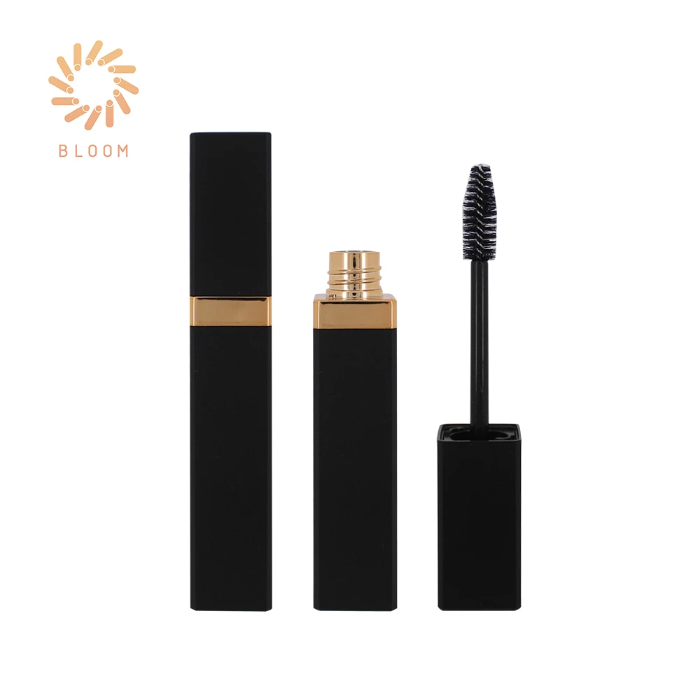 Plastic Empty Black Square Mascara Tube with Brush