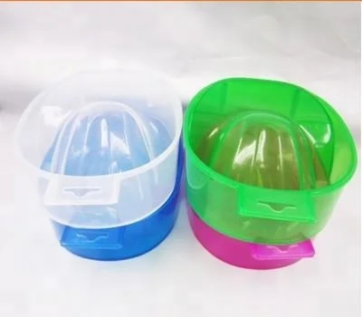 Half clear Nail Art Manicure Care Soak Bowl Tray Gel Polish Remover Manicure Bowl Other Nail Supplies