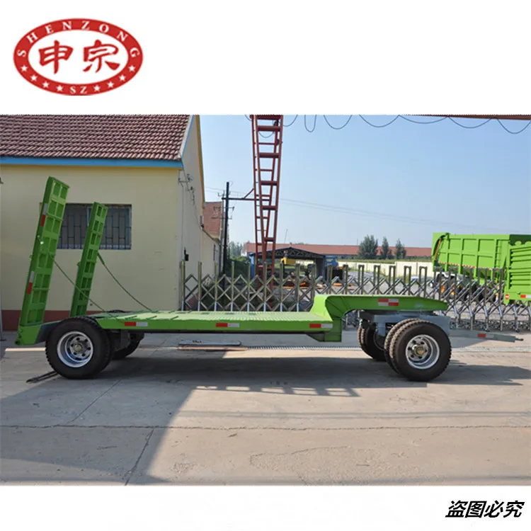 farm tractor transporter 7 ton flatbed excavator full trailer