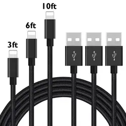 2A Fast Cable Charger For Lightning Nylon Braided USB Charging Cord Compatible For iPhone Xs Max/XR/XS/X/8/8Plus/7/7 Plus/6S/6S
