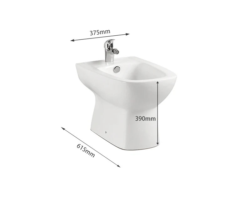 Modern design self cleaning glaze bath ware square shape bathroom ceramic bidet toilet