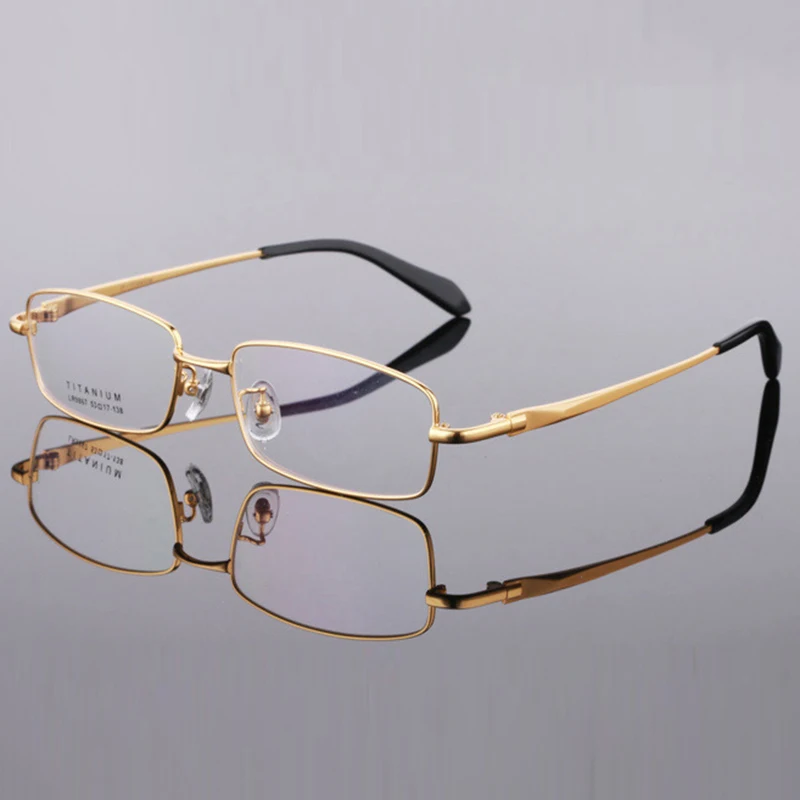Pure Titanium Optical Glasses Frame Men Ultralight Square Myopia Prescription Eyeglasses Male Full Frame Eyewear