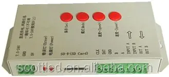 T-1000S with SD card 2048 pixels programmable pixel led light controller / rgb led controller