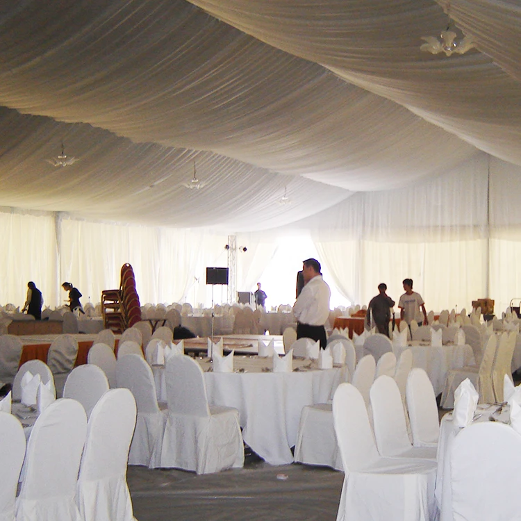 Party tent inner lining ceiling curtain for wedding marquee tent