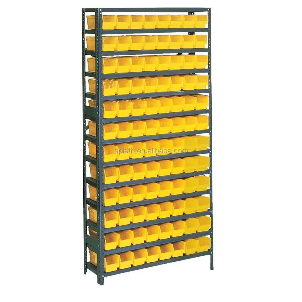 Office boltless shelving plastic storage bin rack