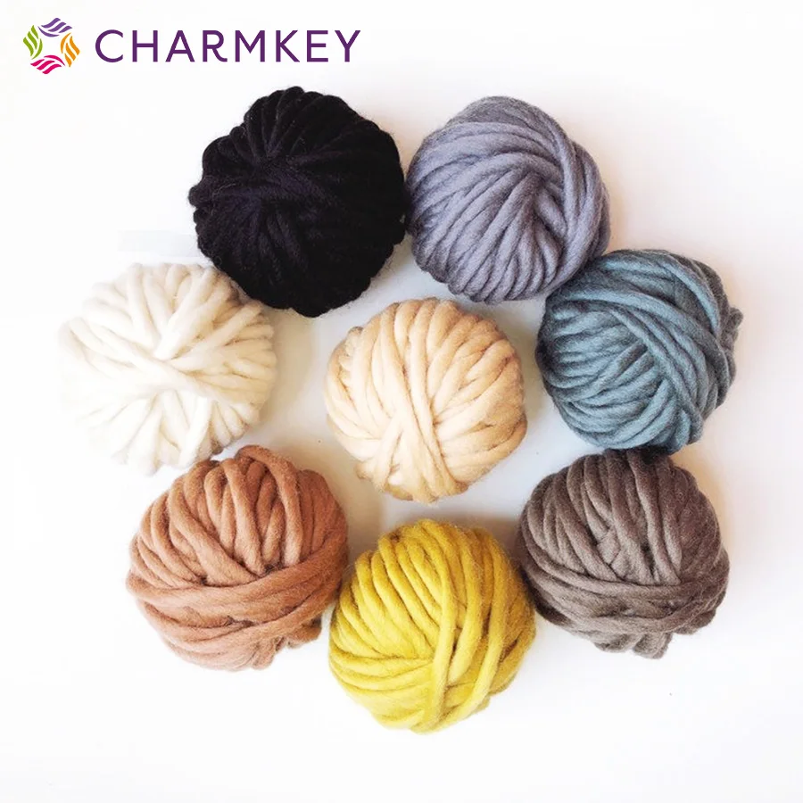 China manufacturer wholesale 8mm wool merino yarn giant merino wool yarn for hand knitting blanket