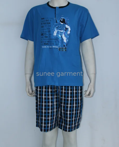 Custom grey summer mens pajamas