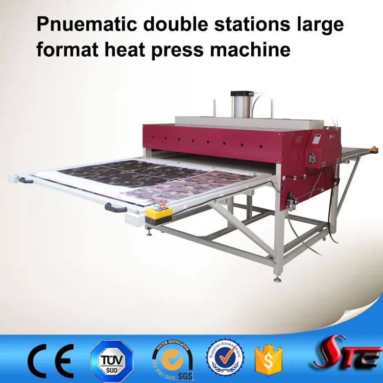 Automatic pneumatic air double stations sublimation transfer large format industry quality heat press machine