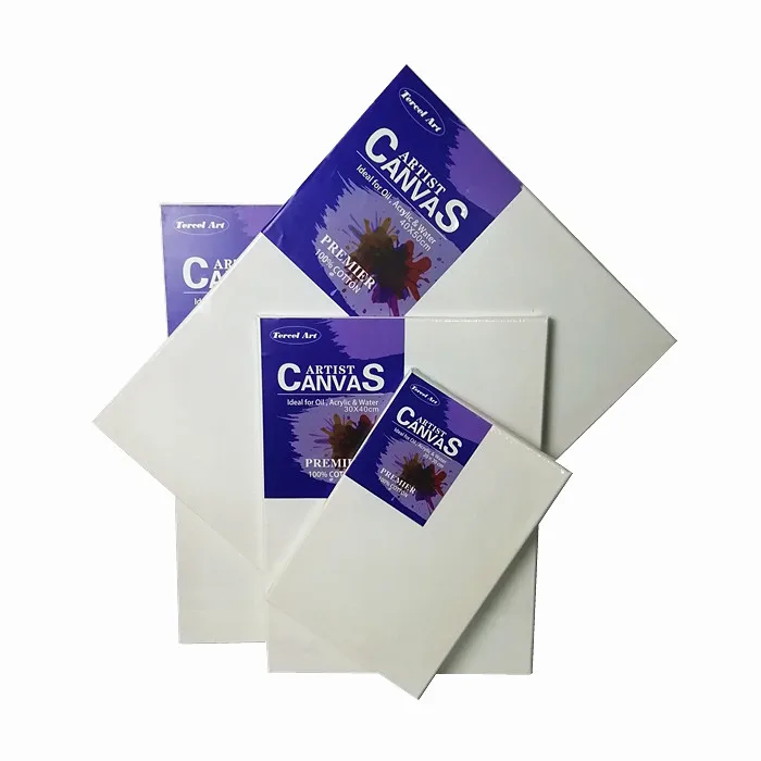 Big pure Cotton canvas Stretched Artist Canvas for painting  50x60cm