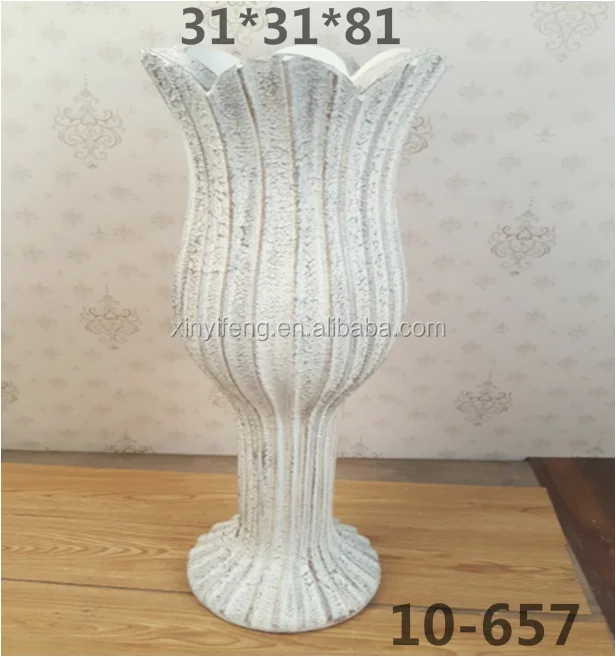 Plant Pots Wholesale Fashion European FRP Ground Large Vase Artificial Flower Hotel Ornament