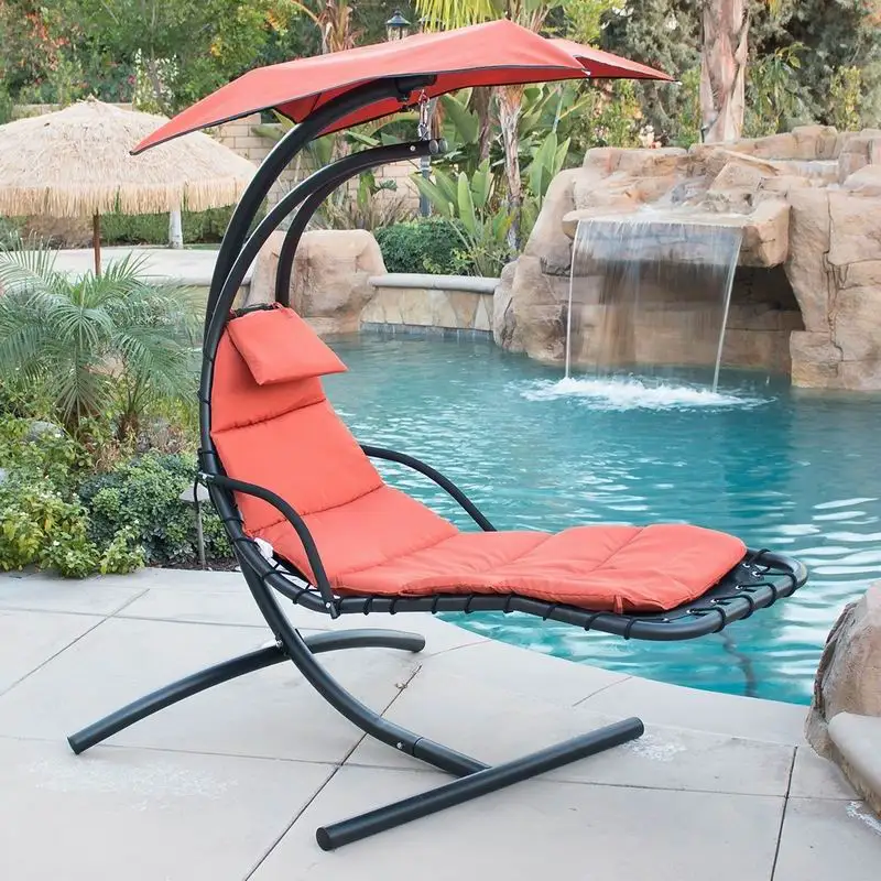Dream Chair Suspended Lounger With Umbrella Air Porch Swing Sun Lounger With Canopy / Shade