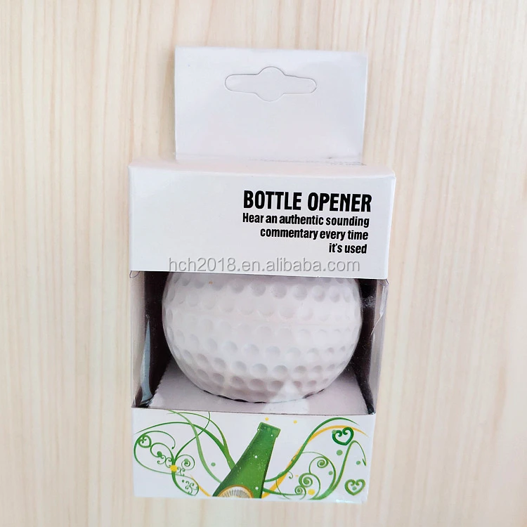 Popular printing logo golf wine Music bottle opener