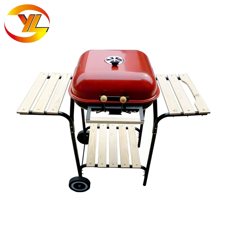 22 inch Square Outdoor kitchen trolly Charcoal cart Barbecue grill