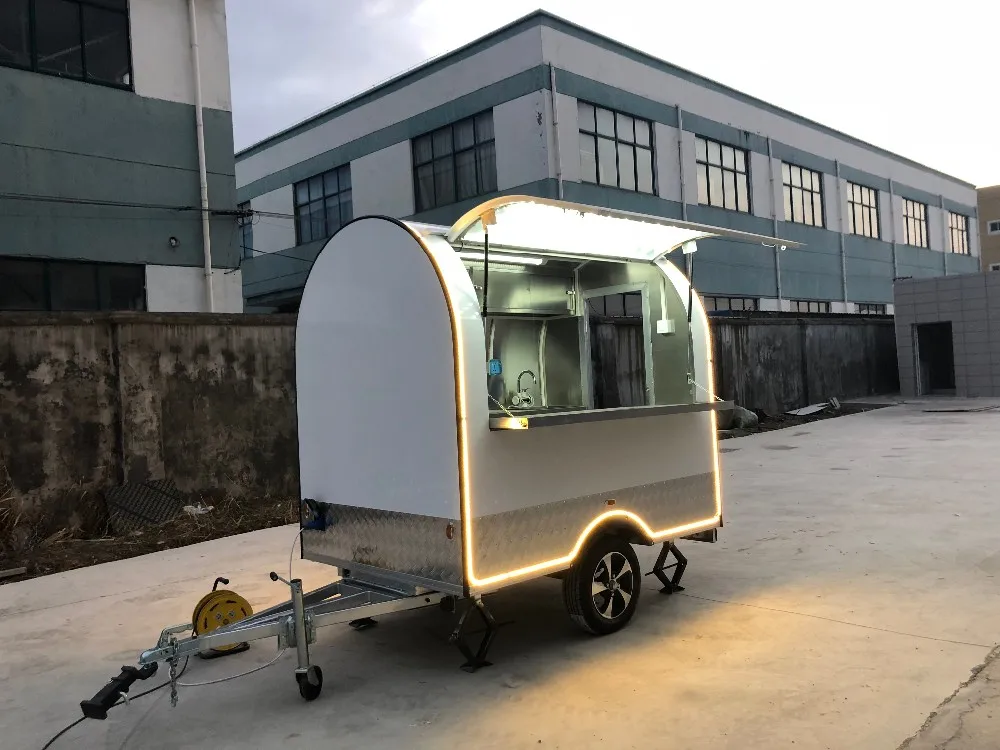 new kiosk double sale window Food trailer For Sale Arc-shaped roof lightweight and convenient mobile food truck for making fried
